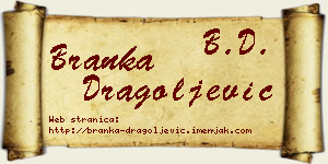 Branka Dragoljević vizit kartica